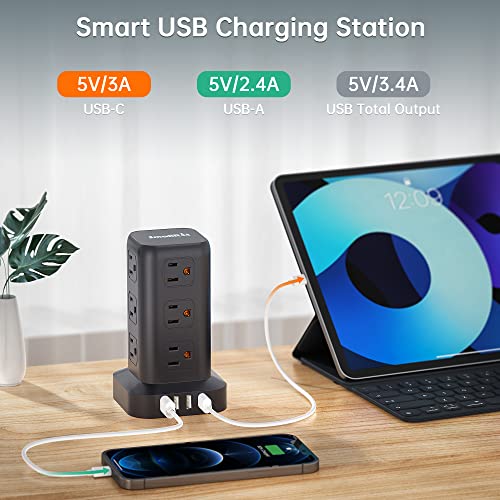 Extension Cord with Multiple Outlets, Surge Protector Power Strip ...