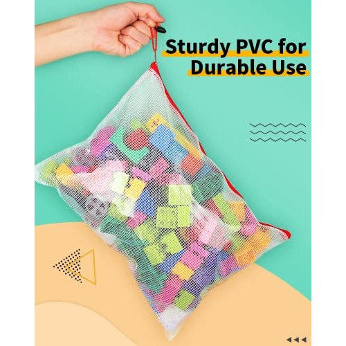 Smarpau 44pcs Mesh Zipper Pouch, 8 Sizes 11 Colors Plastic Zipper ...