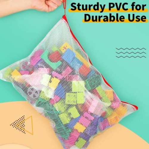 Smarpau 44pcs Mesh Zipper Pouch, 8 Sizes 11 Colors Plastic Zipper ...