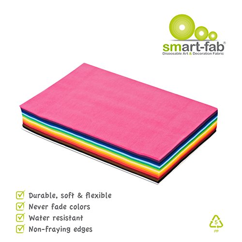 Smart-Fab Disposable Fabric, 12 x 18 Sheets, Assorted, 270/Pack, P...