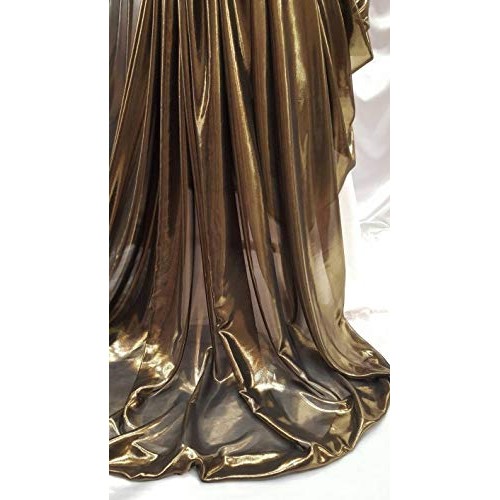 Gold Metalic Chiffon Silk Black Background Soft Flowy Prom Fabric ...