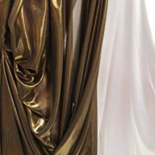 Gold Metalic Chiffon Silk Black Background Soft Flowy Prom Fabric ...