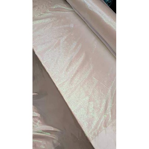 White Iridescent Sheer Crinkle Organza Fabric Sold by The Yard Par...