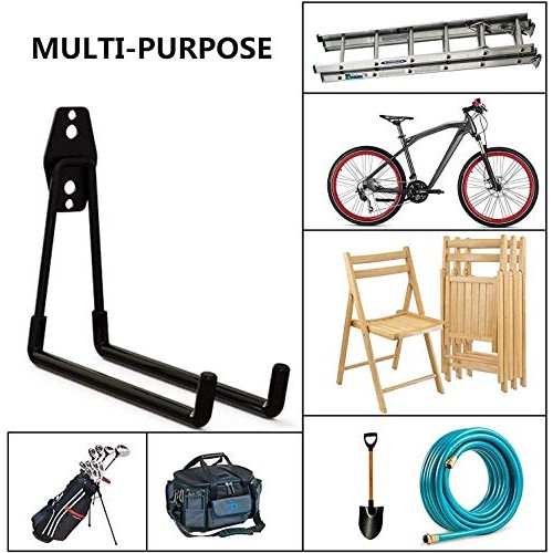 Garage Hooks, 4 Pack Wall Mount Storage Hanger with 2 Extension Co...