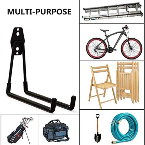 Garage Hooks, 4 Pack Wall Mount Storage Hanger with 2 Extension Co...