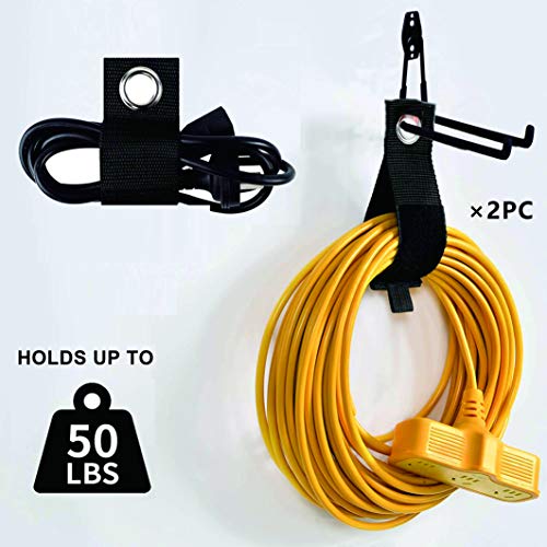 Garage Hooks, 4 Pack Wall Mount Storage Hanger with 2 Extension Co...