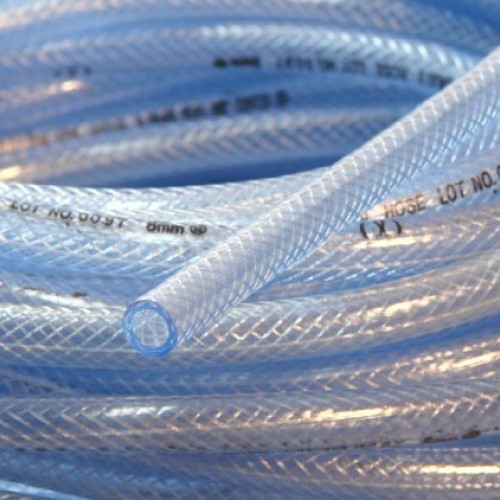 SMI 3/8 10mm I/D 25 Ft 7.5 Meter High Pressure Braided PVC Tubi...