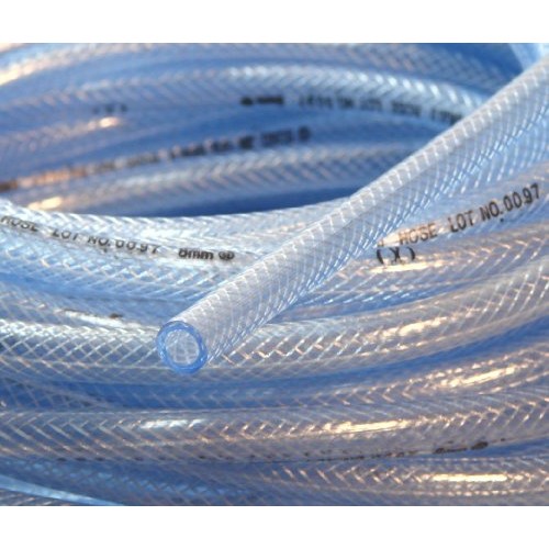 SMI 3/8 10mm I/D 25 Ft 7.5 Meter High Pressure Braided PVC Tubi...