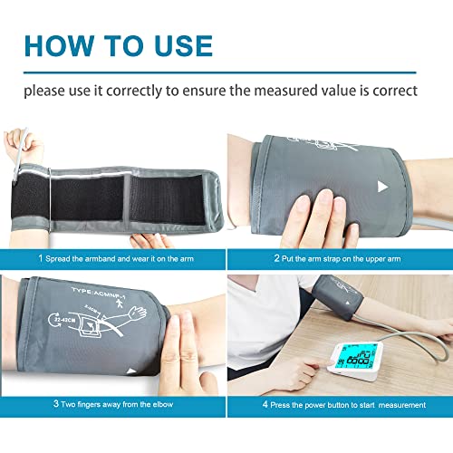 Blood Pressure Monitor Upper Arm, Smilecare Automatic Arm Blood Pr...