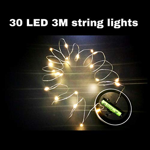 SmilingTown Solar Mason Jar String Light Lids, 12 Pack 30 LED Jar ...