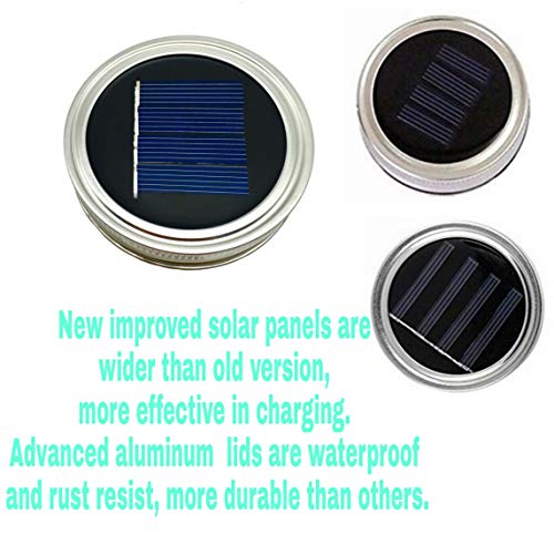 SmilingTown Solar Mason Jar String Light Lids, 12 Pack 30 LED Jar ...