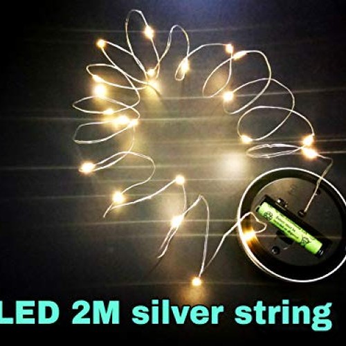 Solar Mason Jar String Light Lids, 10 Pack 20 LED Fairy Firefly St...