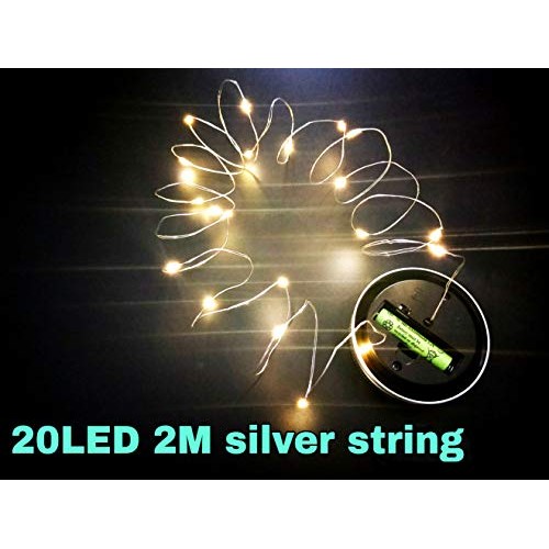 Solar Mason Jar String Light Lids, 10 Pack 20 LED Fairy Firefly St...