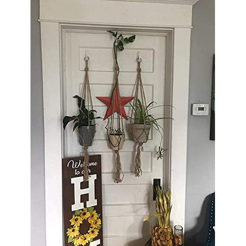 3 Pcs Plant Hanger with 3 Hooks, 3 Sizes Hanging Plant Baskets wit...