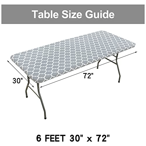 smiry Rectangle Tablecloth, Waterproof Elastic Fitted Table Covers...