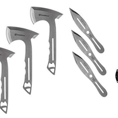 Smith & Wesson 8in Throwing Knives and 10in Axes Combo with Full T...