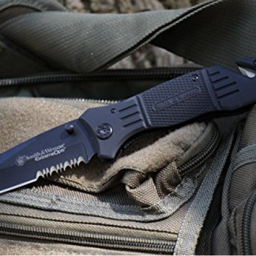 Smith & Wesson SWFR2S 8in High Carbon S.S. Folding Knife with 3.3i...