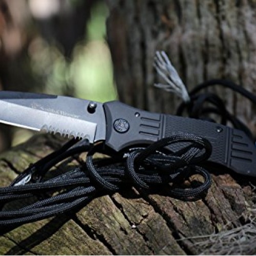 Smith & Wesson SWFR2S 8in High Carbon S.S. Folding Knife with 3.3i...