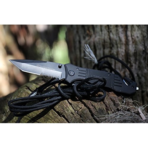 Smith & Wesson SWFR2S 8in High Carbon S.S. Folding Knife with 3.3i...