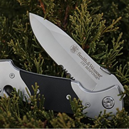 SMITH & WESSON SWFRS 8in High Carbon S.S. Folding Knife with 3.3in...