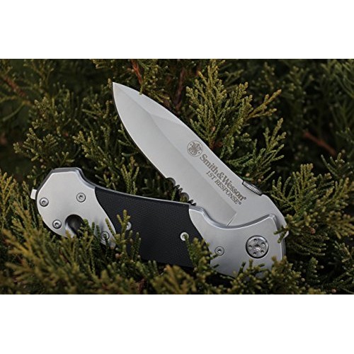 SMITH & WESSON SWFRS 8in High Carbon S.S. Folding Knife with 3.3in...