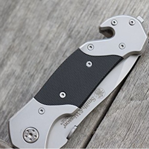 SMITH & WESSON SWFRS 8in High Carbon S.S. Folding Knife with 3.3in...