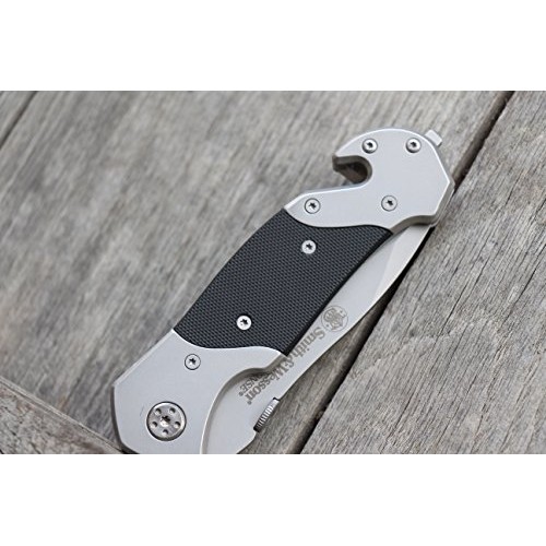 SMITH & WESSON SWFRS 8in High Carbon S.S. Folding Knife with 3.3in...