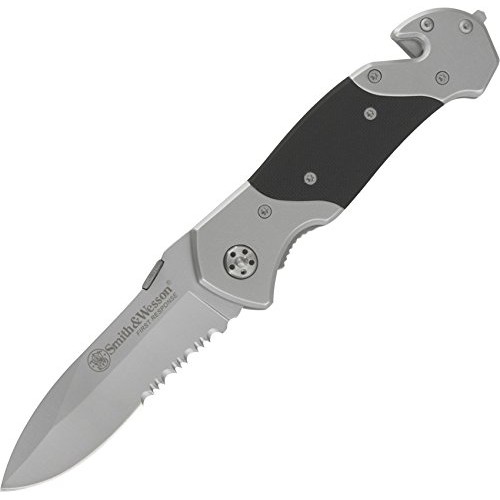 SMITH & WESSON SWFRS 8in High Carbon S.S. Folding Knife with 3.3in...