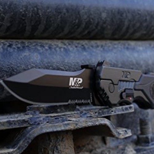 Smith & Wesson SWMP4LS 8.6in S.S. Assisted Folding Knife with 3.6i...