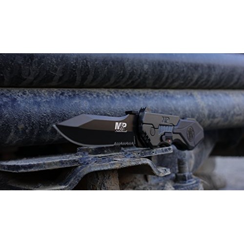 Smith & Wesson SWMP4LS 8.6in S.S. Assisted Folding Knife with 3.6i...