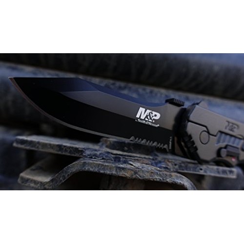 Smith & Wesson SWMP4LS 8.6in S.S. Assisted Folding Knife with 3.6i...