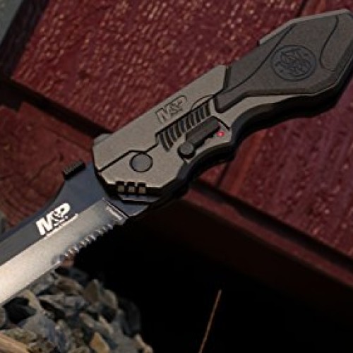 Smith & Wesson SWMP4LS 8.6in S.S. Assisted Folding Knife with 3.6i...