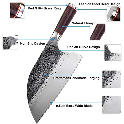 Handmade Forged Kitchen Chef Knife knvies Without Sheath Full Tang...