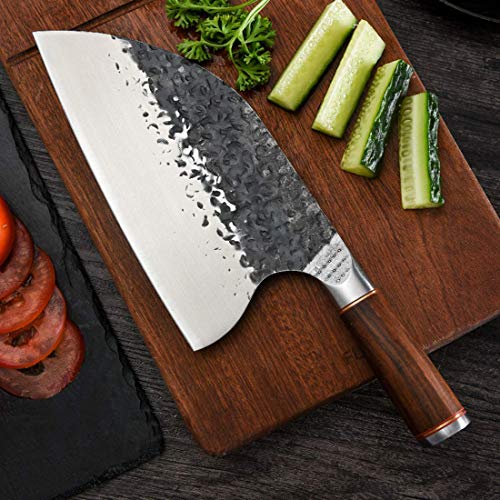 Handmade Forged Kitchen Chef Knife knvies Without Sheath Full Tang...