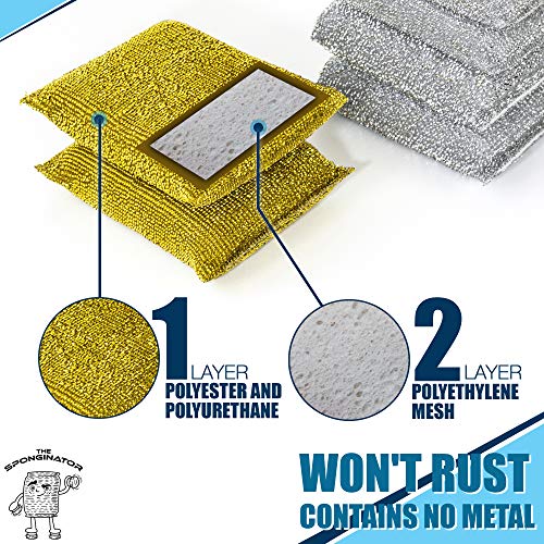 SPONGENATOR Kitchen Scrubbing Sponges - Heavy Duty Non-Scratch Scr...