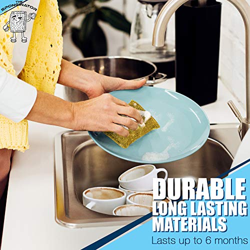 SPONGENATOR Kitchen Scrubbing Sponges - Heavy Duty Non-Scratch Scr...