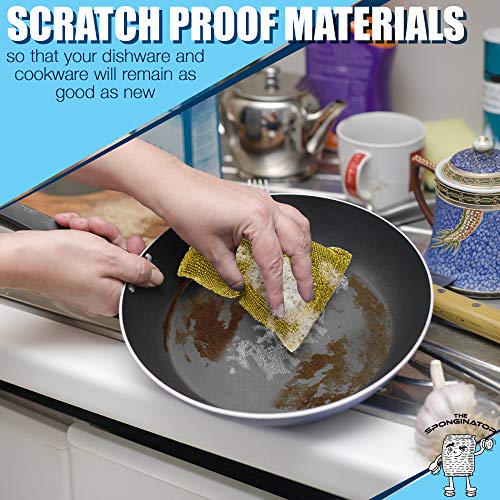 SPONGENATOR Kitchen Scrubbing Sponges - Heavy Duty Non-Scratch Scr...