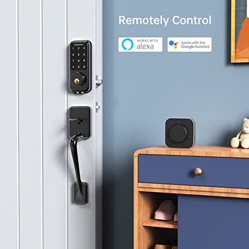 Smart Door Lock, SMONET WiFi Smart Locks Keyless Entry Door Lock D...