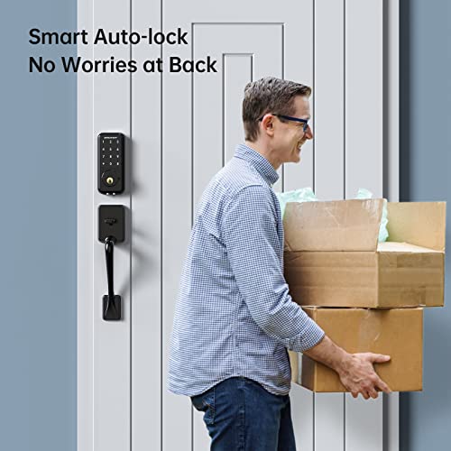 Smart Door Lock, SMONET WiFi Smart Locks Keyless Entry Door Lock D...