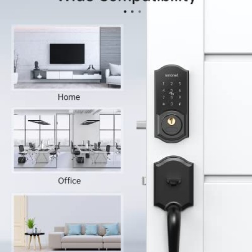 WiFi Door Lock Set, SMONET Remote Control Smart Deadbolt, Digital ...