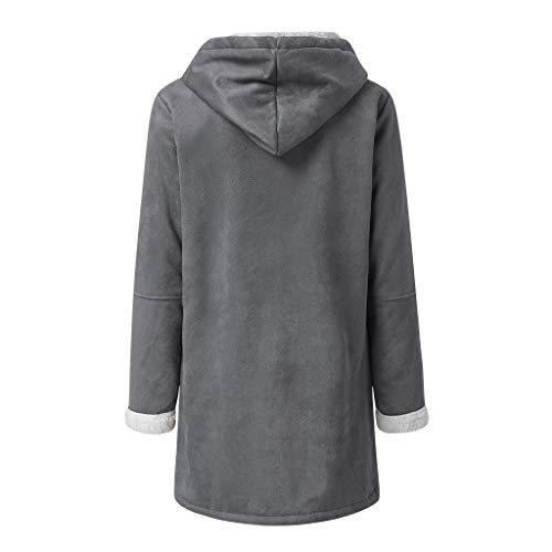 Smoxx Women Plus Size Fleece Warm Winter Pea Coat Horns Buckle Hoo...