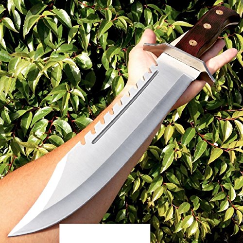 Fixed Blade 16.5 FULL TANG RAMBO BOWIE MACHETE TACTICAL SURVIVAL ...