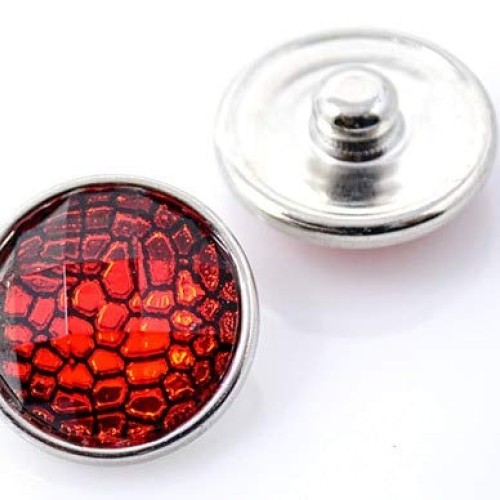 Snakeskin Pattern Faceted Snap Jewelry 18MM SnapAccents Charm Butt...