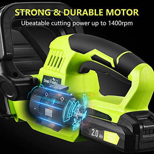 Cordless Hedge Trimmer, 1400RPM Powerful Electric Hedge Trimmer Co...