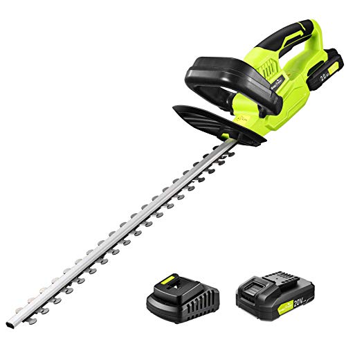 Cordless Hedge Trimmer, 1400RPM Powerful Electric Hedge Trimmer Co...