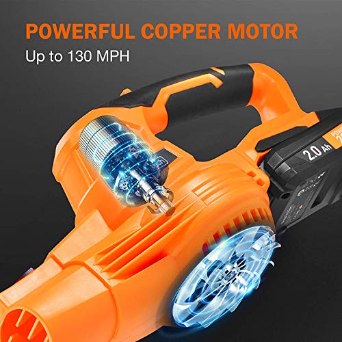 Leaf Blower - 20V Cordless Leaf Blower with Battery & Charger, Ele...