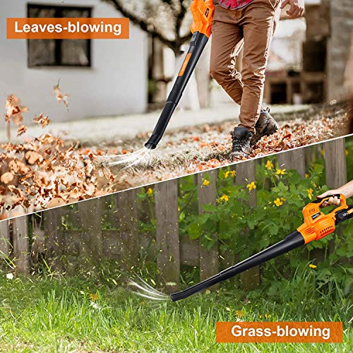 Leaf Blower - 20V Cordless Leaf Blower with Battery & Charger, Ele...