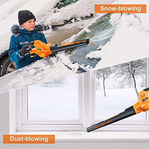 Leaf Blower - 20V Cordless Leaf Blower with Battery & Charger, Ele...