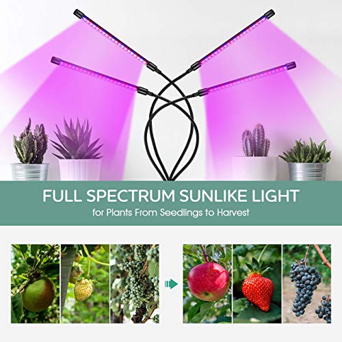 LED 360° Grow Light for Indoor Plants - Gooseneck Full Spectrum Gr...