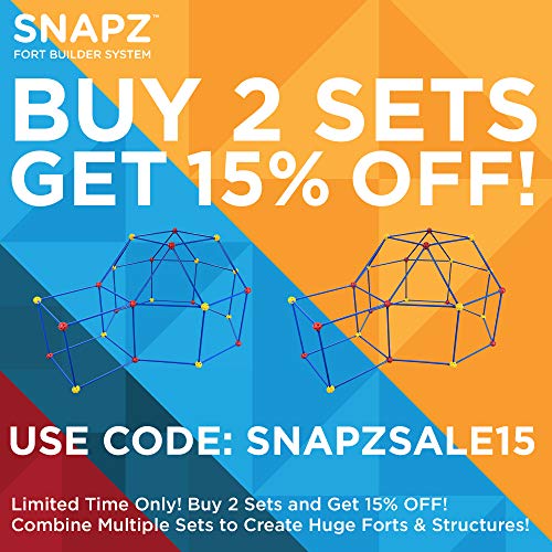 SNAPZ Fort Building Kit for Kids - Build a Fort with The Ultimate ...